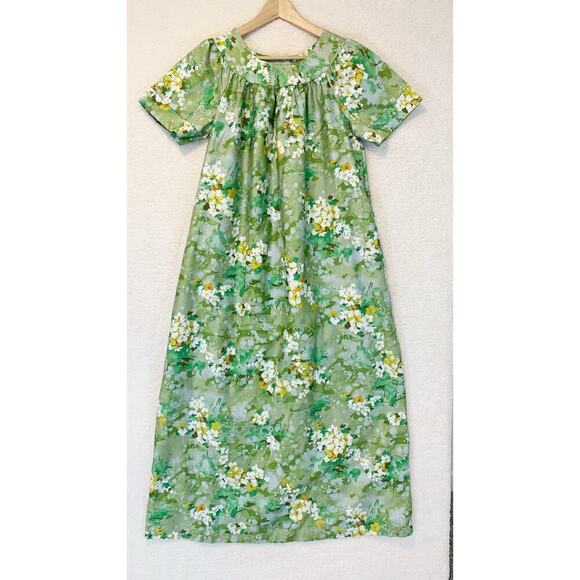 Sears Dresses & Skirts - Vintage Hawaiian Maxi Dress 60s Mu Mu Luau Medium MCM Mod Sears